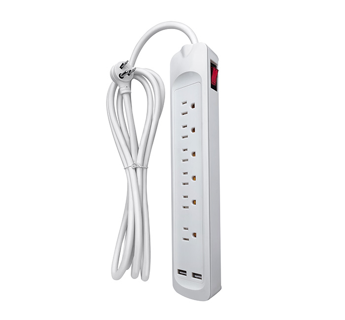 6 Outlets Usb Power Strip